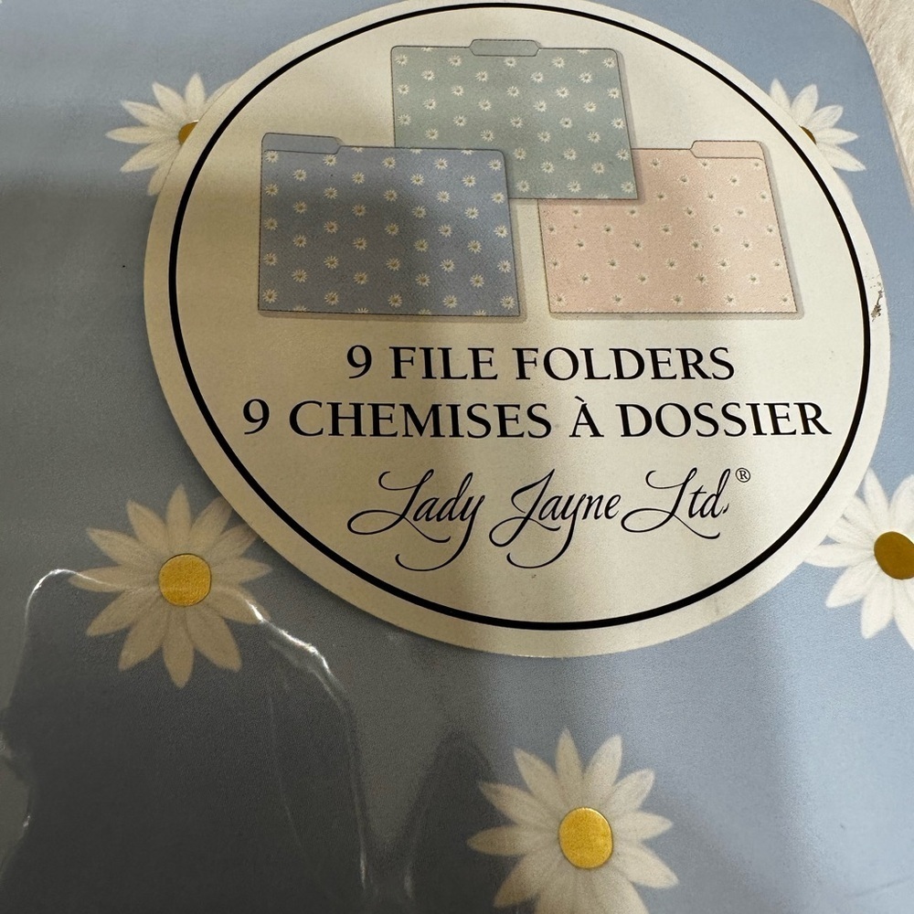 Blue Daisy File Folders - Picture 2 of 2